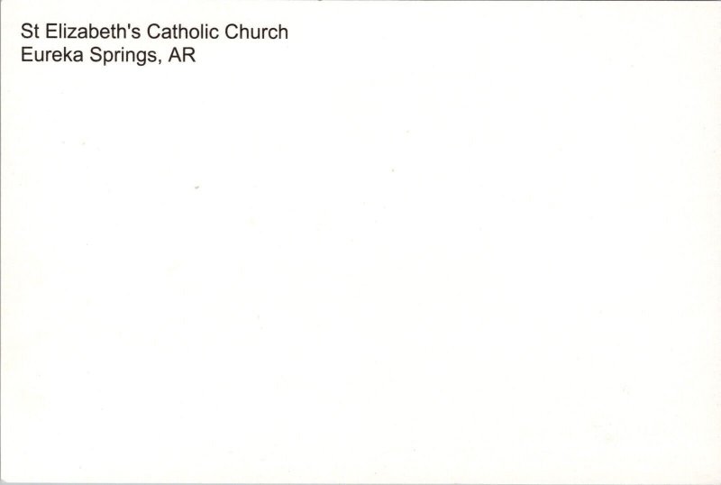 St. Elizabeth's Catholic Church Eureka Springs AR Postcard PC552