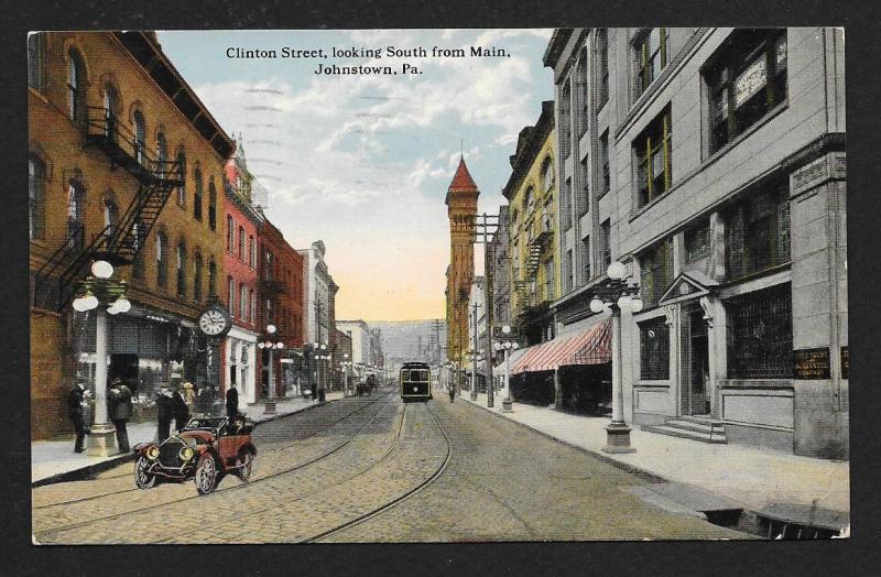 Clinton Street Johnstown PA used c1915