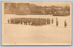 RPPC Real Photo Postcard - US Army Soldiers - Graduation Parade - 1943 WW2