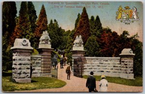 Queenston Heights Park Canada c1910 Postcard Entrance To Battle Site