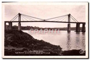 Old Postcard The Hanging Bridge on Lezardrieux The Trieux