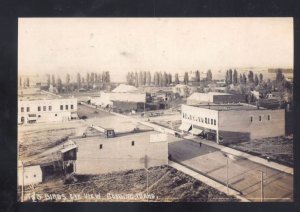 REAL PHOTO GOODING IDAHO DOWNTOWN STREET BIRDSEYE VIEW POSTCARDA COPY