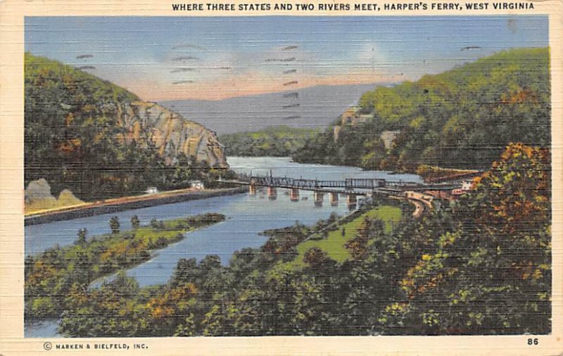 Where three states and two rivers meet, Harpers Ferry, WV