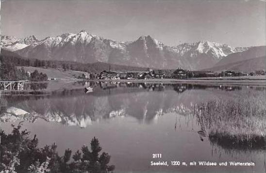 Austria Seefeld mit Wildsee und Wetterstein Real Photo