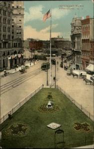 Syracuse NY Trolley Street Scene at Veterans Park c1910 P...