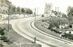 MO, Hannibal, Missouri, Mark Twain Toll Free Memorial Bridge, L.L. Cook, RPPC