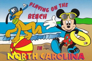 Disney Company Playing On The Beach In North Carolina