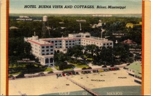 Linen Postcard Hotel Buena Vista and Cottages in Biloxi, Mississippi~135051