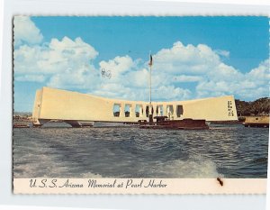 Postcard U. S. S. Arizona Memorial at Pearl Harbor, Honolulu, Hawaii