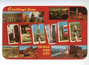 241216 USA COLORADO DENVER Greetings Old ocllage postcard