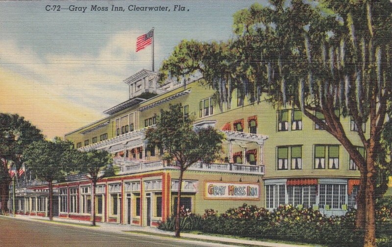 Florida Clearwater Gray Moss Inn 1945 Curteich sk4454