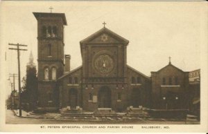 Saint Peters Episcopal Church and Parish House Salisbury Maryland Great Sepia