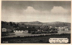 Vintage Postcard 1930's Elk Springs Tourist  Camp U.S. Elk Springs Colorado CO