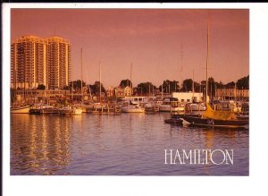 Marina, Boats, Hamilton, Ontario, Large 5 X  7 inch Postcard