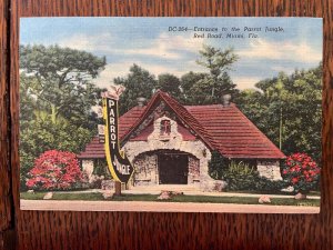 Vintage Postcard 1949 Parrot Jungle Entrance, Red Road, Miami, Florda (FL)