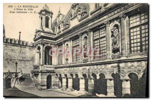 Old Postcard La Rochelle City Hall Inner Court