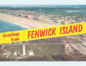 Pre-1980 TWO VIEWS ON ONE POSTCARD Fenwick Island - Near Bethany Beach DE AE9163