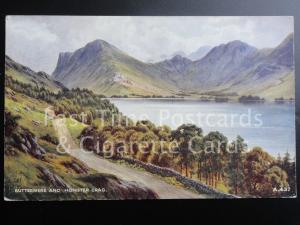 c1930's Cumbria: Buttermere & Honister Crag 'Art Colour Postcard' Artist E.H.T.