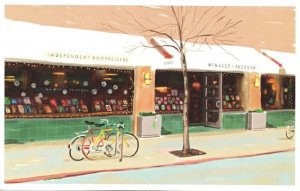 Bicycle at McNally Jackson New York City Book Shop Oil Painting Postcard