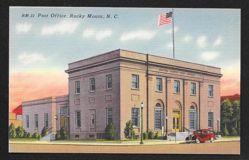 Street View Post Office Rocky Mount North Carolina Unused c1940s