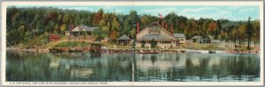 RANGELEY ME CRESCENT LAKE E.W.BURT ESTATE FOLDING DOUBLE ANTIQUE POSTCARD