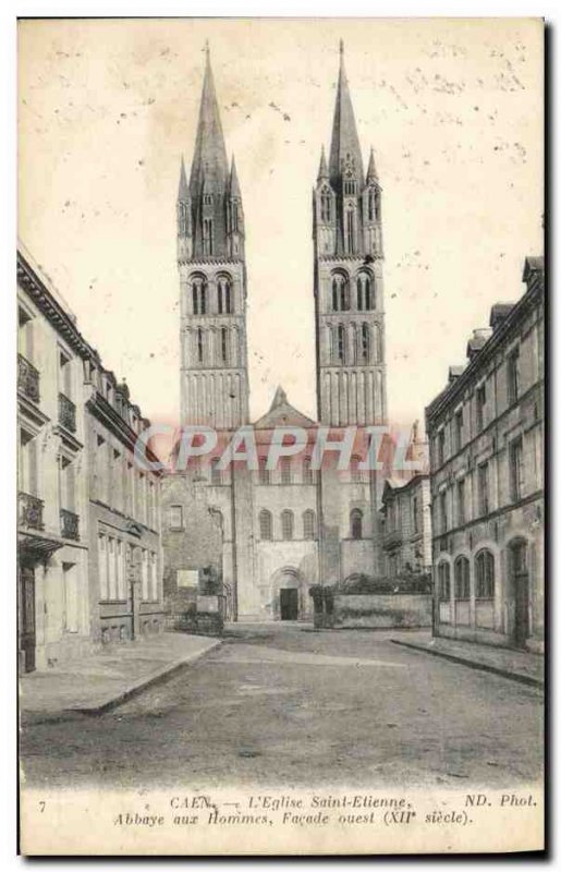 Old Postcard Caen L & # 39Eglise Saint Etienne Abbaye aux Hommes