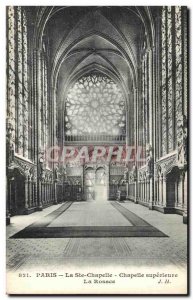 Old Postcard Paris La Sainte Chapelle Superior Rosacea