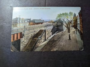 Mint USA Postcard Jamaica Plain Tran Station in Jamaica Plain MA