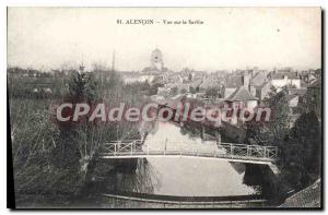 Old Postcard Alencon View On Sarthe