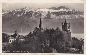 Switzerland Lausanne Cathedrale et les Alpes 1931 Photo