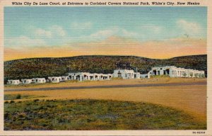 New Mexico White City De Luxe Court At Entrance To Carlsbad Cavern National P...