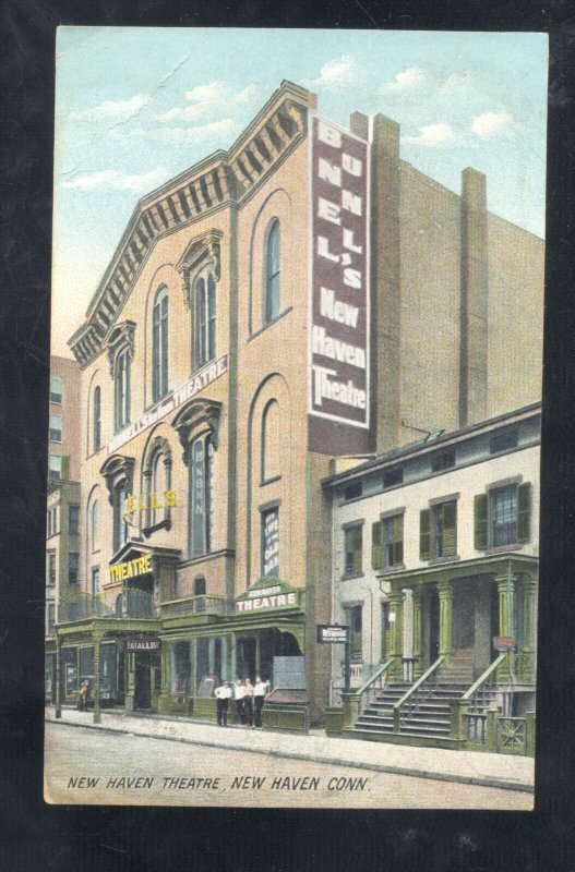 NEW HAVEN CONNECTICUT CT. THE NEW HAVEN THEATRE DOWNTOWN VINTAGE POSTCARD