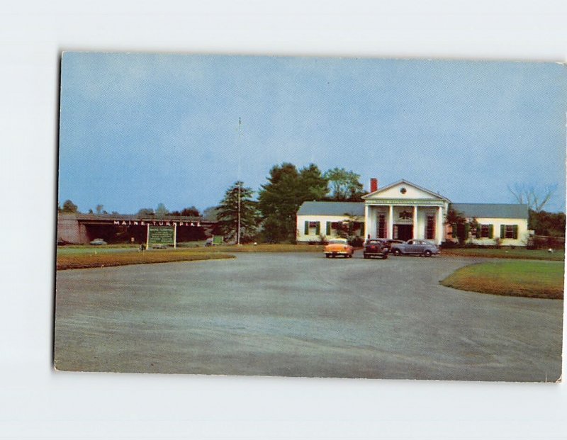 Postcard Maine Information Center And Beginning Of Maine Turnpike, Kittery, ME