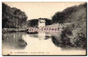 Old Postcard La Bourboule Dam Lake