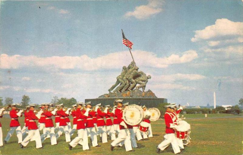 9487 U.S. Marine Corps War Memorial, Arlington, VA, band with drums