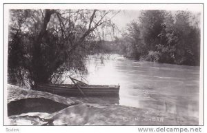 RP, Boat, River Jordan, Jordan, Asia, 1930-1950s