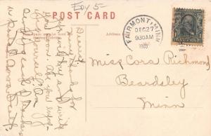 Fairmont Minnesota~Public Schools~Clock Tower~American Flag~1908 Postcard