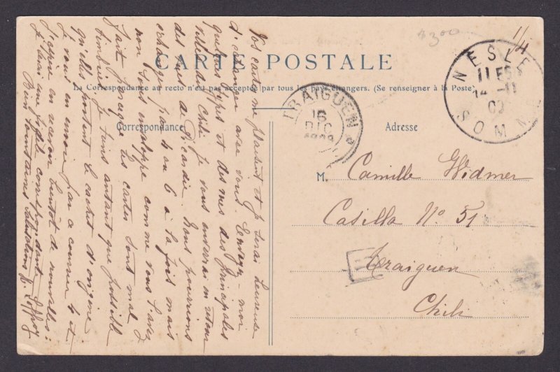 FRANCE, Postcard, Nesle, Place d'Armes