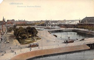Panorama Stations Eiland Netherlands Postcard