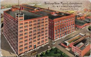 WT Rawleigh Company Freeport Illinois IL Main Laboratories Postcard E60