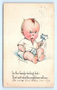 Postcard A/S Twelvetrees Mad Baby I'm The Family Darling 1917 J12
