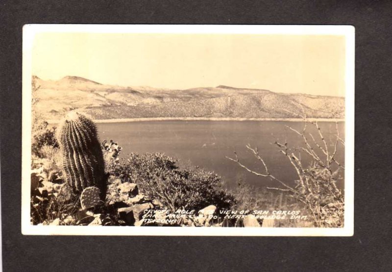 AZ Coyote Hole Mtns San Carlos nr Coolidge Dam Arizona Real Photo RPPC Postcard