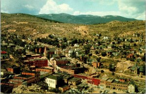 Vtg Aerial View of Historic Central City Colorado CO Unused Chrome Postcard