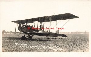 IL, Monmouth, Illinois, RPPC, Aeroplane Bi-Plane Mid West Flying Meet 1922