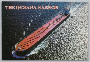 Ship~Air View Indiana Harbor Barge @ Great Lakes~Continental Postcard 