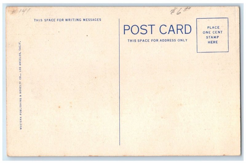 c1940's US Naval Air Station North Island War Ship USS PA San Diego CA Postcard