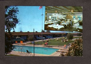 AZ Round Up Motel Restaurant Coffee Shop Tucson Arizona Postcard Pool