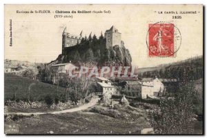 Old Postcard surroundings St-Flour highlight of the castle (sacade South) (si...