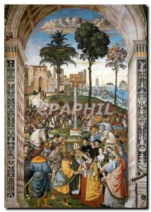 Postcard Modern Siena Cathedral Enea Silvio Piccolimi Frederix III and Eleano...