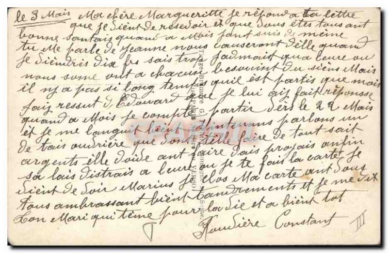 Old Postcard Fantasy Flowers of Language